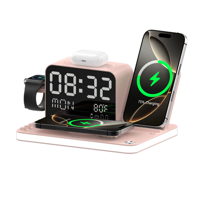 7-in-1 Wireless Charging Station, Dual Phone Fast Charger with MagSafe