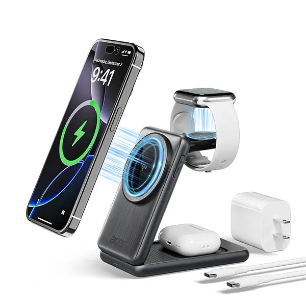 Acer S3 3 in 1 Wireless Charging Station, MagSafe Charger Stand Compatible