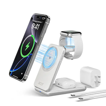 Acer S3 3 in 1 Wireless Charging Station, MagSafe Charger Stand Compatible