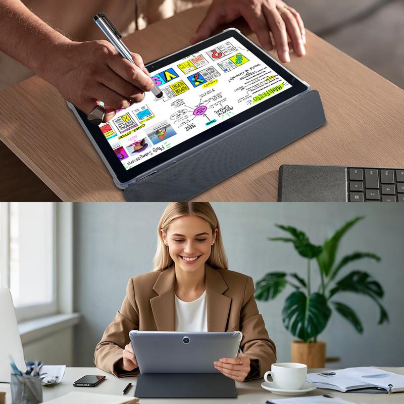 Android 15 Tablet 10.1", 2-in-1 Tablet with Keyboard