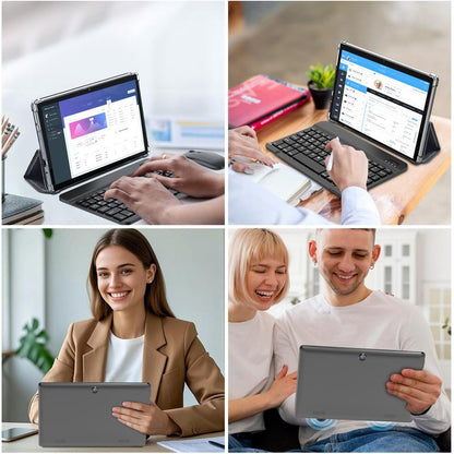 Android 15 Tablet 10.1", 2-in-1 Tablet with Keyboard