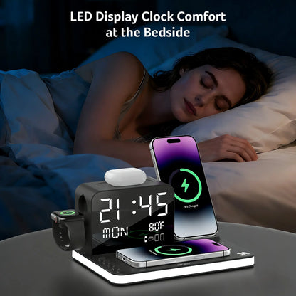 7-in-1 Wireless Charging Station, Dual Phone Fast Charger with MagSafe