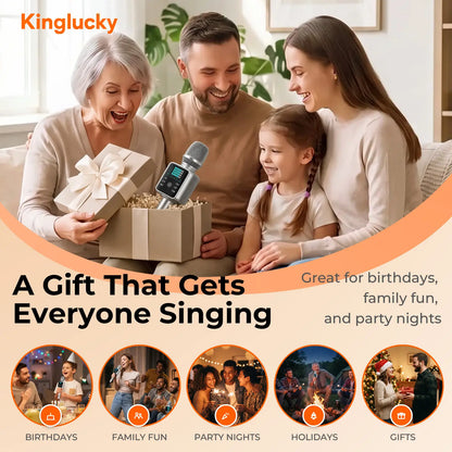 Wireless Karaoke Microphone - 2-in-1 Portable Bluetooth Mic & Speaker