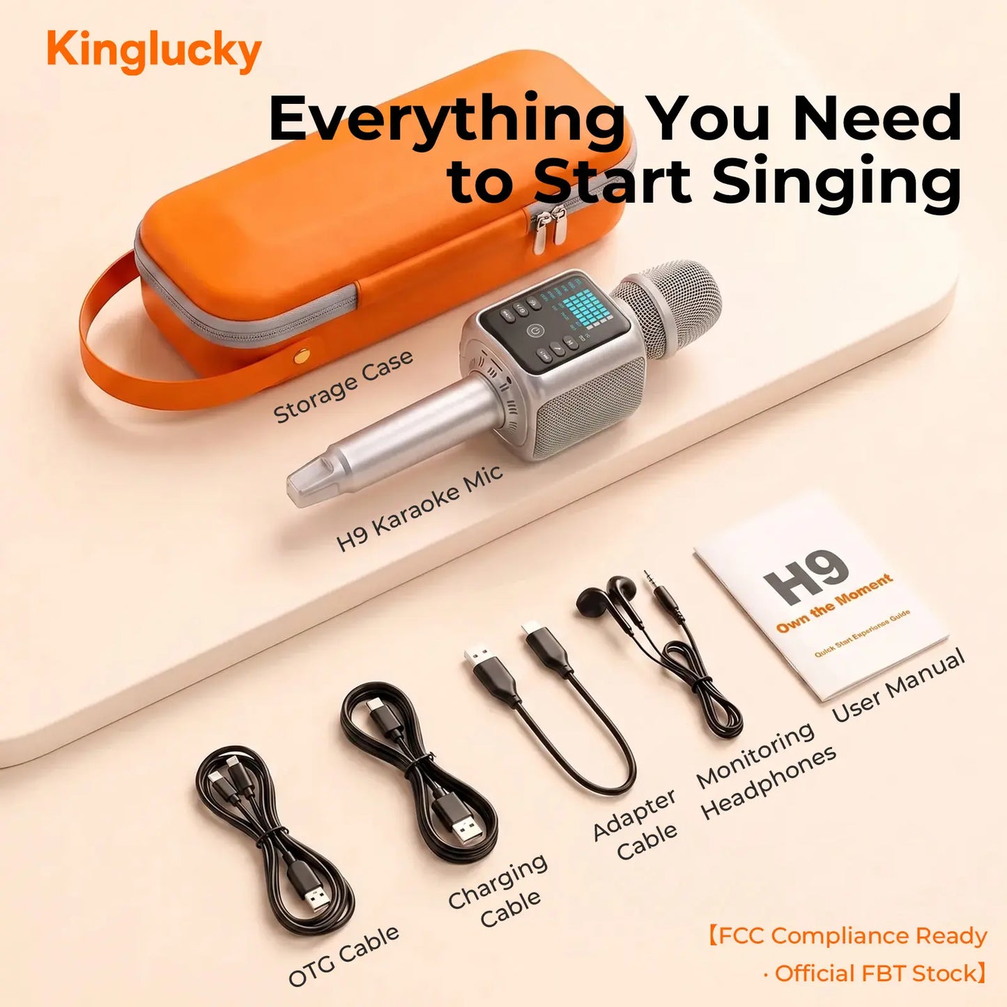 Wireless Karaoke Microphone - 2-in-1 Portable Bluetooth Mic & Speaker